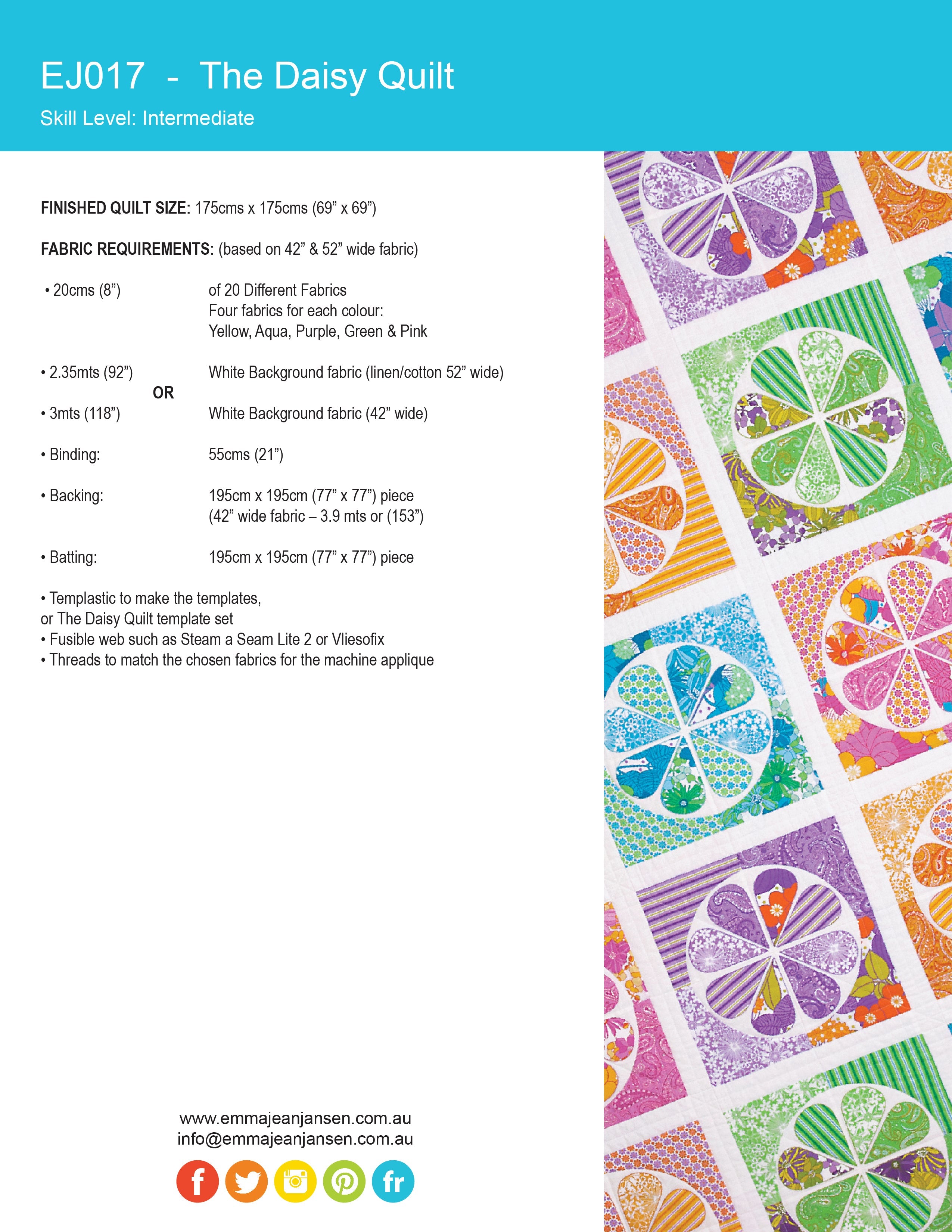 The Daisy Quilt Pattern - PDF
