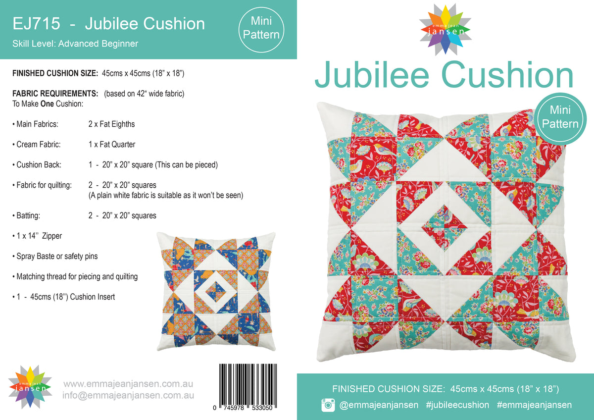 Wholesale - Jubilee Cushion Mini Pattern – Emma Jean Jansen