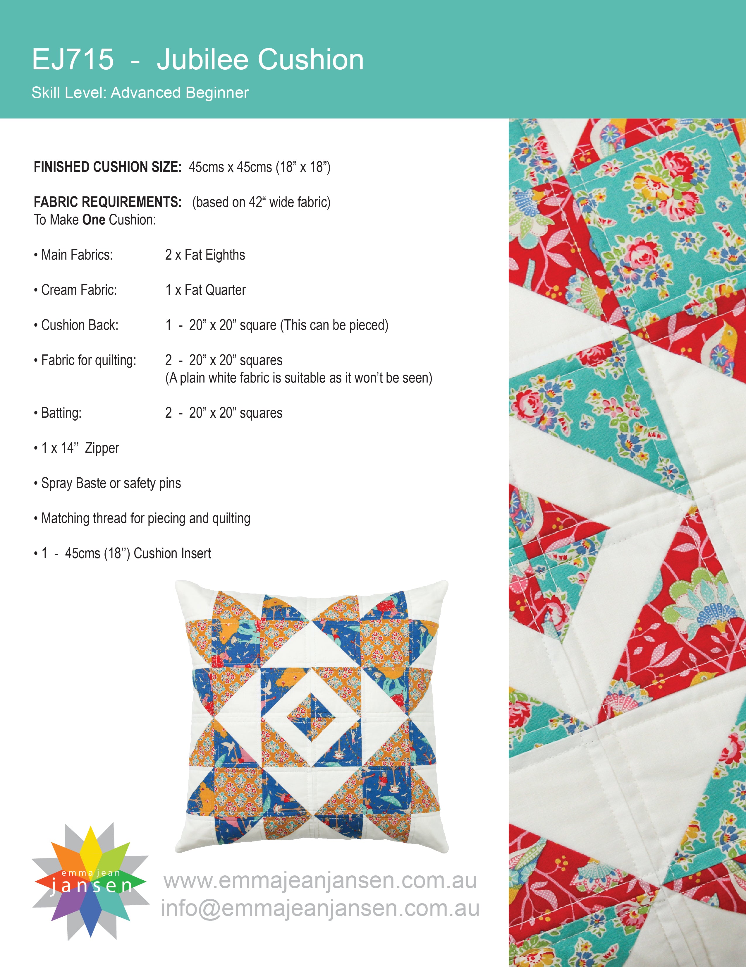 Jubilee Cushion Mini Pattern - PDF