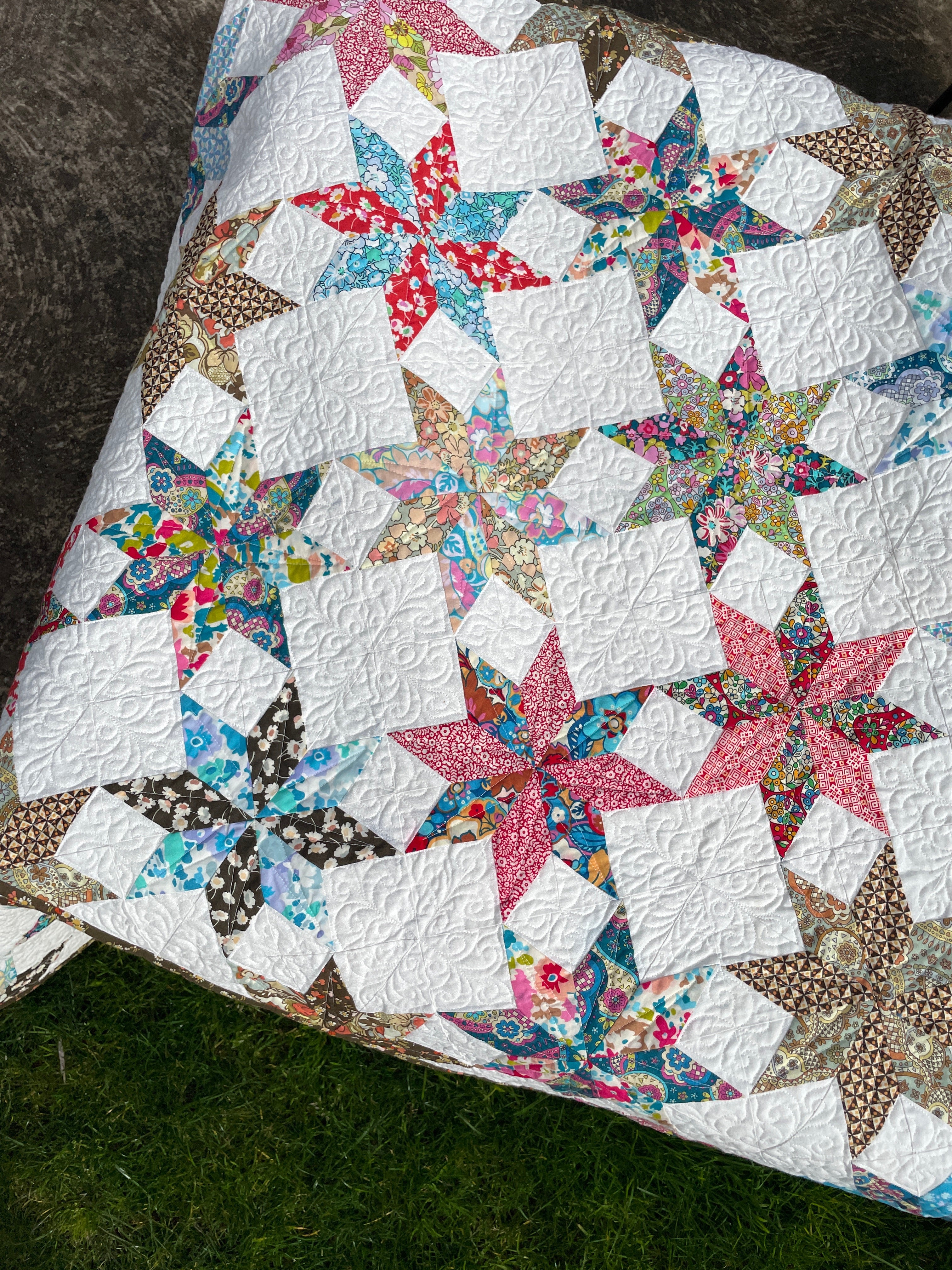 Liberty Stars Quilt Pattern - Printed Pattern with Template