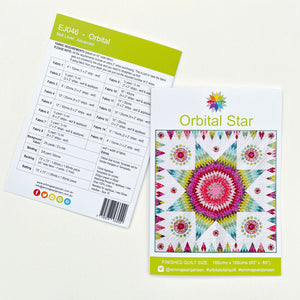 Orbital Star Quilt Pattern - Printed