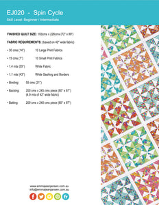 Spin Cycle Quilt Pattern - PDF