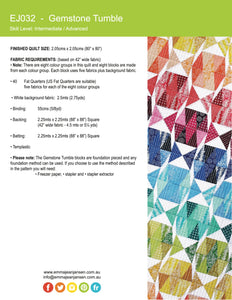 Gemstone Tumble Quilt Pattern - PDF