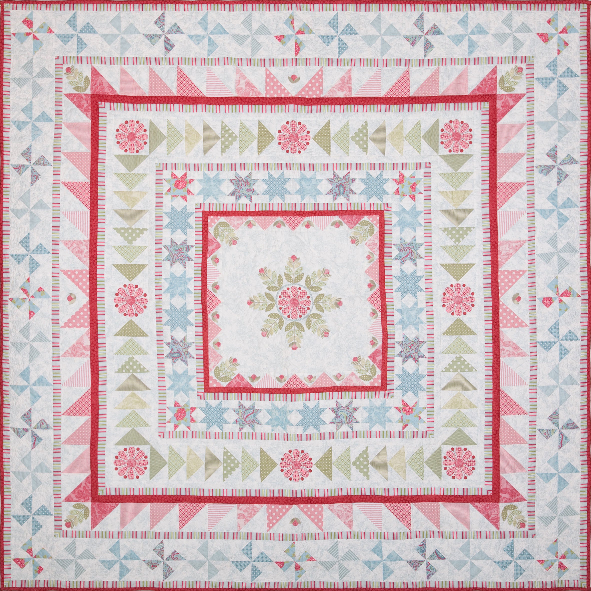Snowflake Medallion Quilt Pattern - PDF